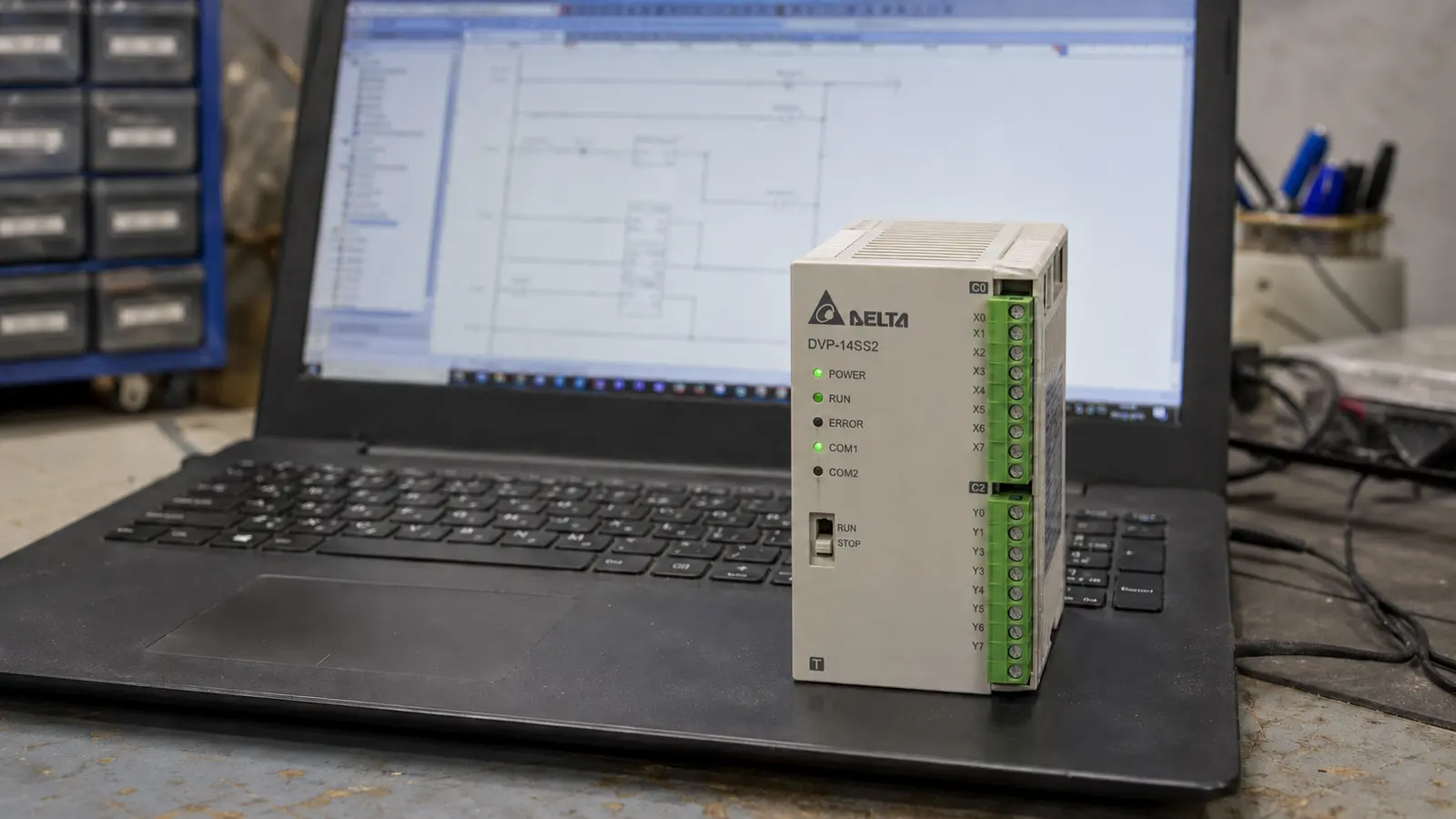 آموزش اتصال PLC دلتا DVP14SS2 به WPLSoft